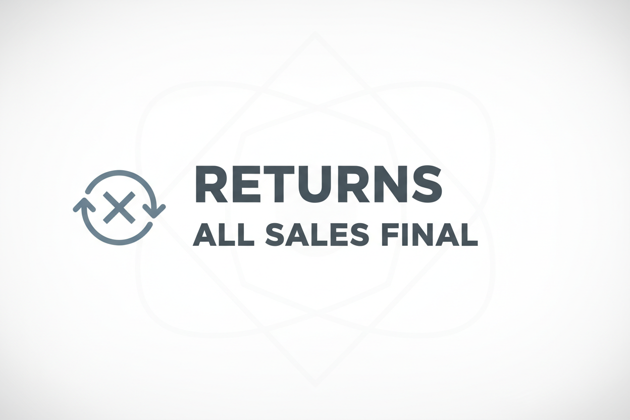 an image that says "Returns" and "All Sales Final" 